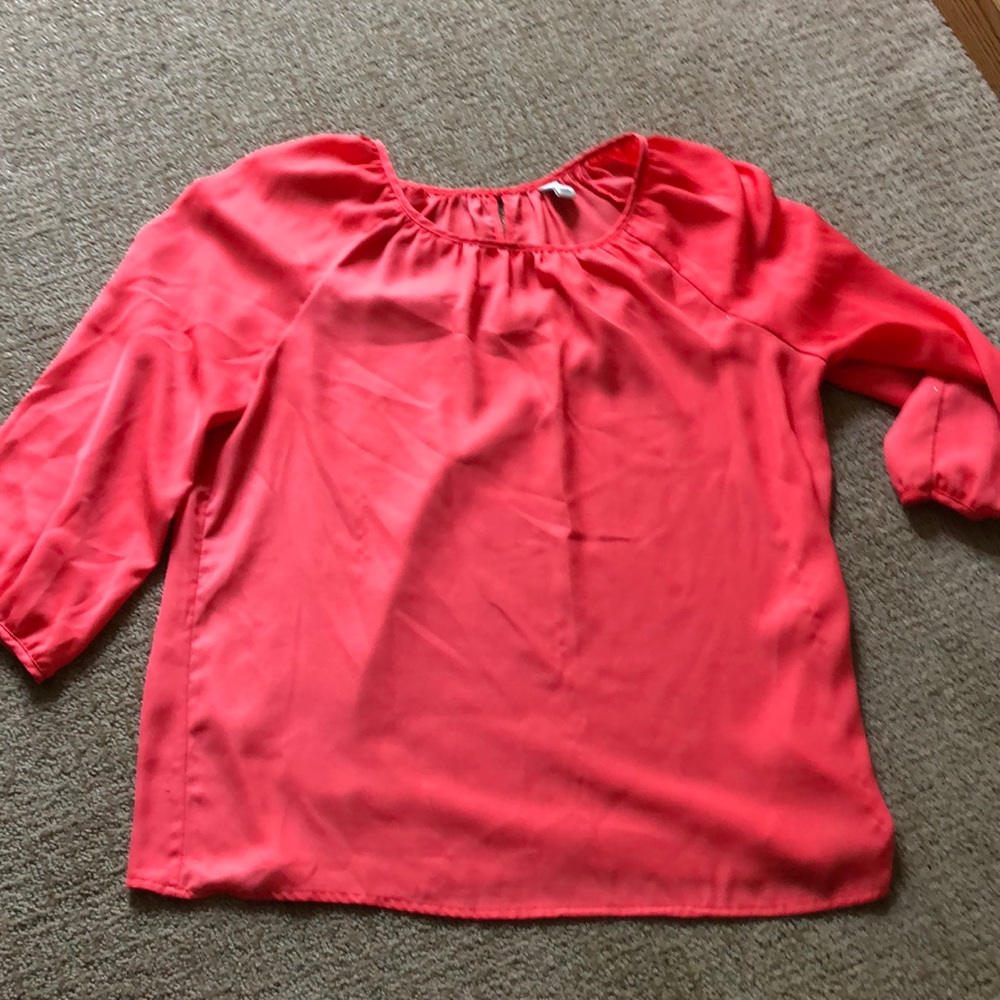 Coral blouse